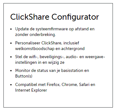 Clickshare configurator