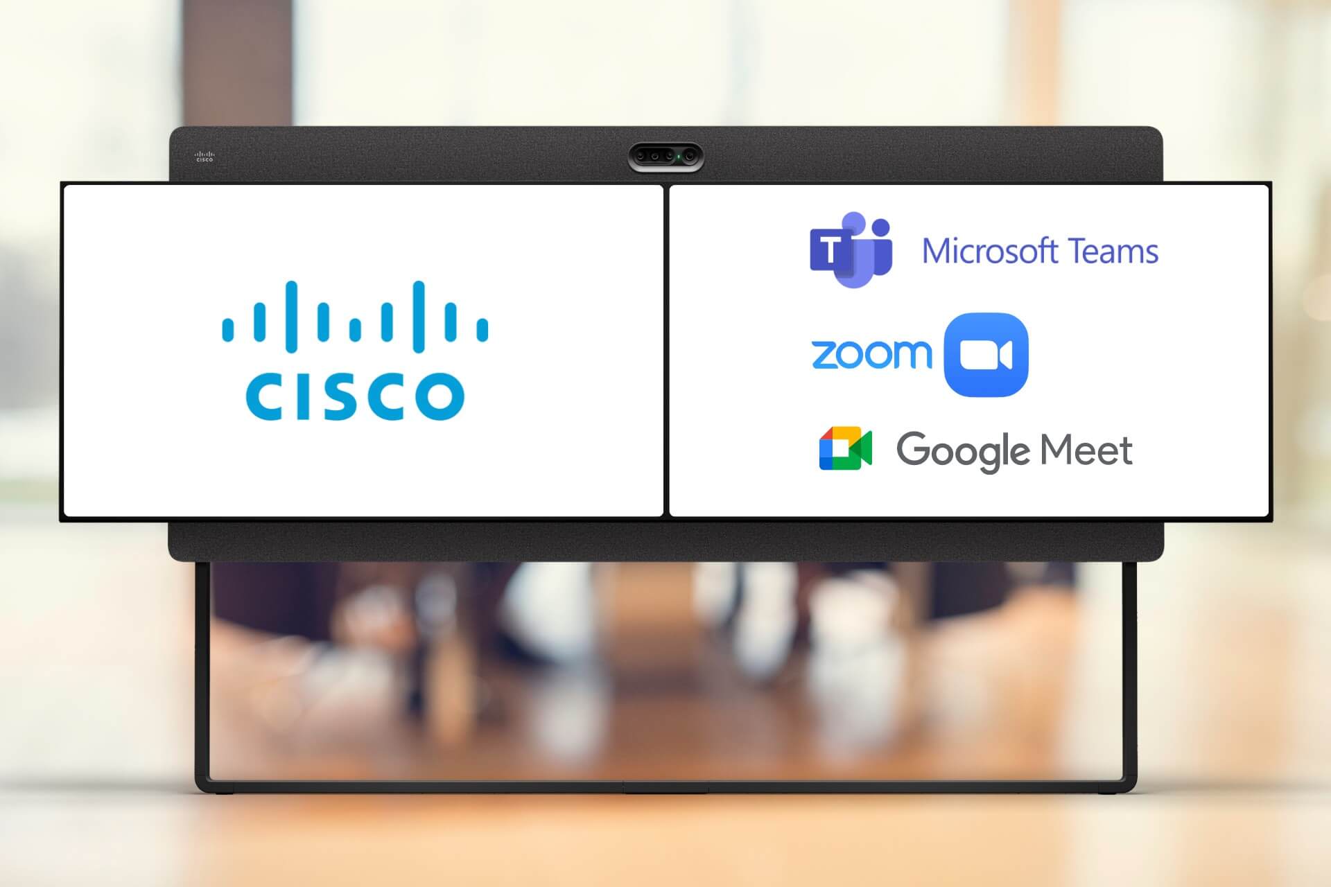 Cisco samen met Zoom, Microsoft Teams en Google Meet