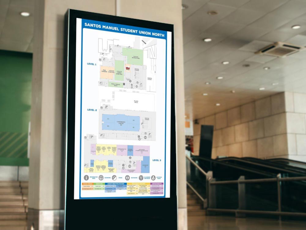 Wayfinding publieke sector narrowcasting