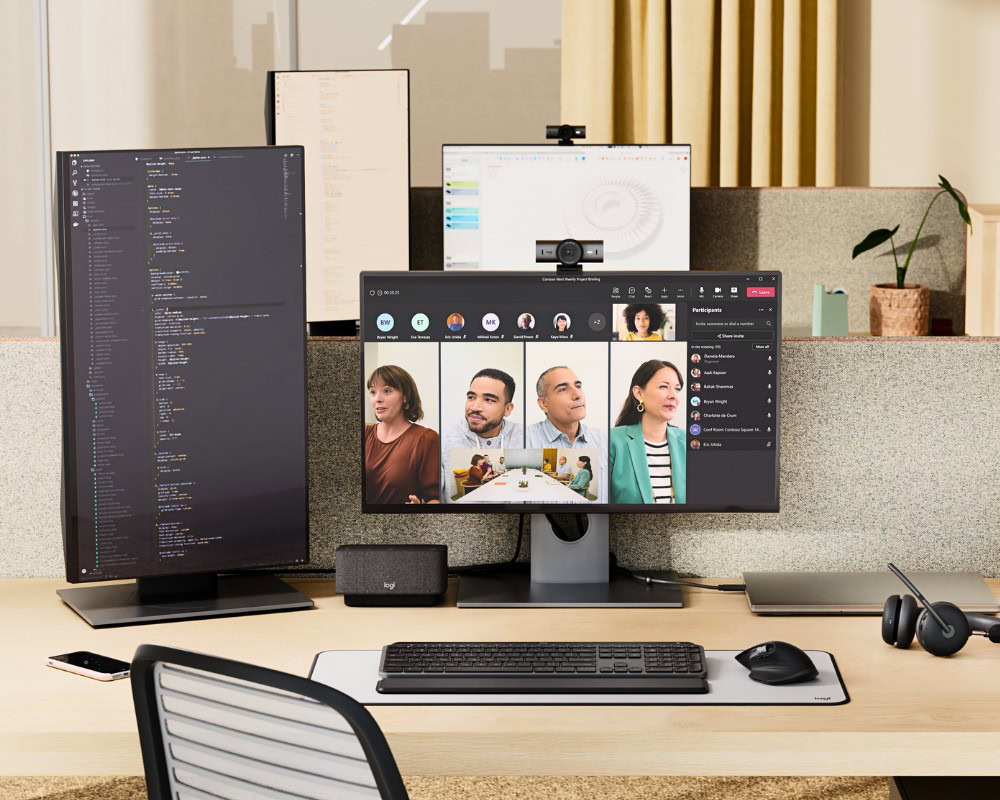 Logitech werkplek videovergaderen